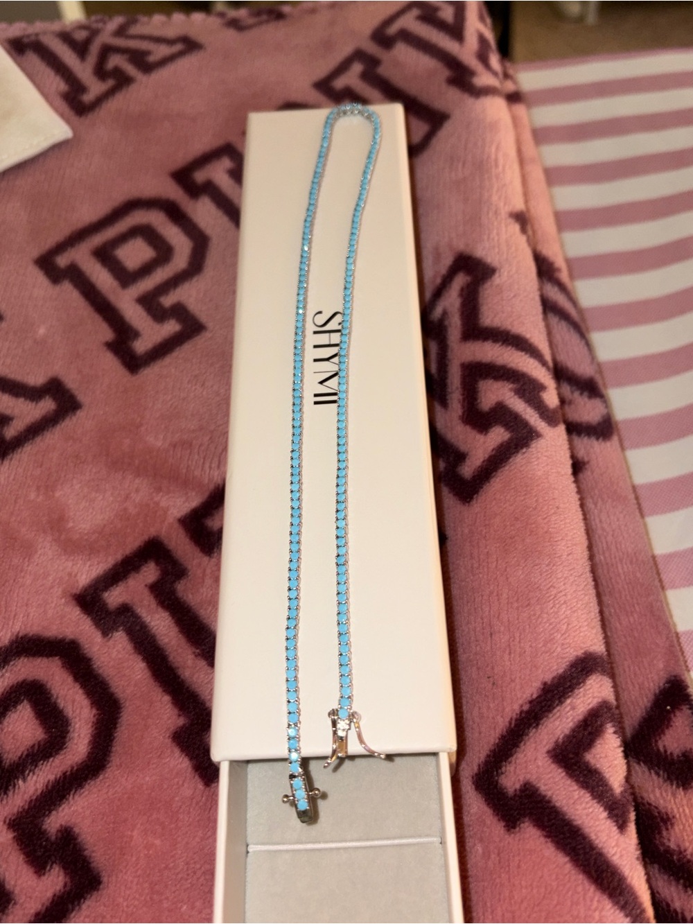 Classic 2MM Turquoise Necklace and Bracelet Set - Picture 3 of 9
